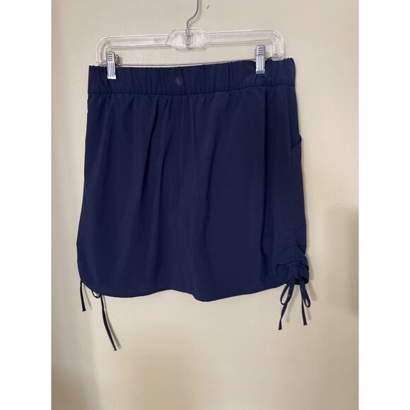 T By Talbots Navy Blue Stretch Skort M Pickleball Tennis  Drawstrings & Pockets - Picture 7 of 10